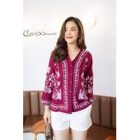 ราคา เสื้อลินินผสมผ้าฝ้ายเกรดพรีเมี่ยม เนื้อผ้าขึ้นลาย เนื้อผ้ามีความนุ่ม งานปักฝีมือสวยมากๆค่ะ Cutie Minute Chinese (20451238907)