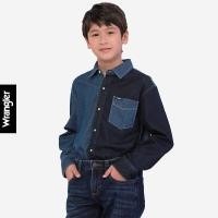 ราคา WRANGLER KIDS เสื้อเชิ้ตแขนยาวเด็กผู้ชาย คอลเลคชั่น Fabric Blocking ทรง REGULAR รุ่น WK S523BSHLN17 (19687847081)