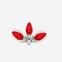 ราคา หลอดไฟ จำปา หลอดศาลเจ้า ไฟปาร์ตี้ ไฟตกแต่งต้นคริสมาส ขั้ว E12 7W สีแดงเข้ม (17114340347)