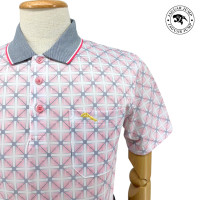 ราคา Jaguar เสื้อยืดโปโล ผู้ชาย แขนสั้น ผ้าพิมพ์ลาย มีกระเป๋า JAY 1443 PK (20680644783)