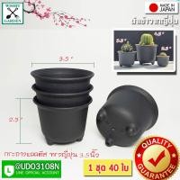 ราคา กระถางต้นไม้ กระถางแคคตัส ทรงญี่ปุ่นน่ารัก ขนาด3 5นิ้ว สีดำ 40 ใบ ราคาถูก กระถางกระบองเพชร กระถางแคคตัส สำหรับปลูกไม้เล็ก ไม้จิ๋ว (2715644978)