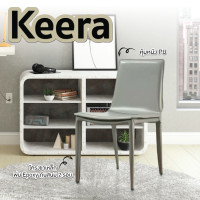 ราคา URBANเก้าอี้ทานข้าว เก้าอี้นั่งเล่น รุ่น Keera เก้าอี้หุ้มหนัง สีเทา PTC110 CY GS (20569890887)