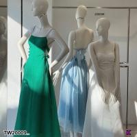 ราคา TW20009 เดรสยาวสายเดี่ยว ช่วงเอวเว้าไปถึงด้านหลัง ผูกโบว์ (20647353000)