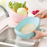 ราคา ชามที่กรองล้างข้าวกระชอนพลาสติกถั่วตะแกรงล้างกระเปาะกรองอุปกรณ์ทำความสะอาดครัวสำหรับผักผลไม้พาสต้า (17661850519)