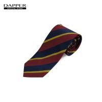 ราคา DAPPER เนคไท 7 5 cm Striped Jacquard Tie สีแดง กรมท่า (21243266764)