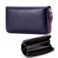 ราคา Leather Inc กระเป๋าสตางค์หนังแท้ใบยาวซิปรอบขนาด 20x2 5x10cm รุ่น B005 18 (20276760191)