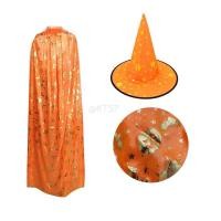 ราคา ผ้าคลุม เสื้อคลุมแม่มด เสื้อคลุม ผ้าคลุมฮาโลวีน หมวกแม่มด หมวก ของตกแต่ง ฮาโลวีน ผ้าคคลุมมีปก พ่อมด แม่มด Halloween (16435999199)