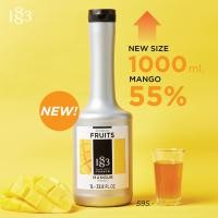 ราคา ขนาดใหม่ 1 ลิตร เพียวเร่มะม่วง เข้มข้น ขวดใหญ่ 1 ลิตร FRUITS PUREE MANGO จำกัดออเดอร์ ไม่เกิน 6 ขวด (16535342739)