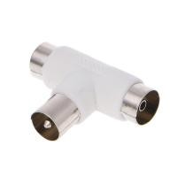 ราคา ทีวี2ทางสำหรับ T Splitter สายโคแอกเซียลสายอากาศตัวผู้ 2x ตัวเมียอะแดปเตอร์ (20402636634)
