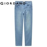 ราคา GIORDANO Women Jeans Moustache Effect Five Pocket Denim Pants Mid Rise Slim Comfort Simple Fashion Casual Denim Jeans 13413212 (20826485717)