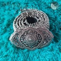ราคา เข็มขัดเงินไทย สายพิกุล หัวพิกุลแลุลาย เข็มขัดผู้หญิง ฟรีไซส์ ปรับขนาดได้ตามเอว (16431011243)