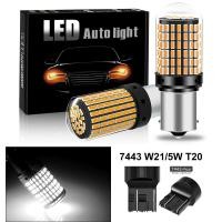 ราคา 2ชิ้นรถยนต์ไฟ LED ความสว่างสูงป้องกัน Stroboscopic กับ C An BUS 7443 W21 5วัตต์7440 W21W T20 LED หลอดไฟโคมไฟ144SMD สนับสนุน DC12 24V (16649583186)