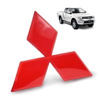 ราคา โลโก้กระจังหน้า LOGO 1ชิ้น สีแดง Mitsubishi Triton มิตซูบิชิ ไทรทัน 2 ประตู 4ประตู ปี 2005 2006 2007 2008 2009 2010 2011 2012 2013 ไททัน สินค้าราคาถูก คุณภาพดี Red (1318186424)