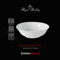 ราคา ชามซุป สลัด สีขาว P03 Salad Soup bowl เนื้อพอร์ซเลนเกรดพรีเมี่ยม (13715676451)