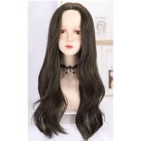 ราคา วิกผมยาวปานกลางดัดลอน สไตล์ยุโรปและอเมริกา ผู้หญิงผมหยักศกสีดำยาวแสกกลาง (21200394521)