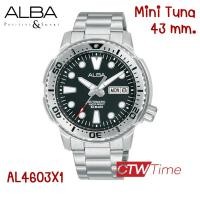 ราคา ALBA Mini Tuna Automatic นาฬิกาข้อมือผู้ชาย สายสแตนเลส รุ่น AL4601X1 AL4603X1 AL4605X1 AL4607X1 AL4601X AL4603X AL4605X AL4607X (20583572037)