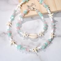 ราคา สร้อยคอไปทะเล หินสีธรรมชาติสลับปลาดาวรุ่นสุดปัง สร้อยคอ สร้อยหอย สร้อยเปลือกหอย ขายดีที่สุดในIG (18251243804)