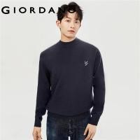 ราคา GIORDANO Men Sweaters Small Embroidery Mock Neck Smooth Warm Sweaters Solid Color Simple Basic Fashion Casual Sweaters 13053765 (20747451095)