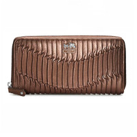 ราคา กระเป๋าสตางค์ COACH แท้ รุ่นหรูจาก Shop ใบยาวซิปรอบ หนังแท้ หนังนิ่ม จับจีบ ใส่ธนบัตรตามยาวได้ ไม่ต้องพับ COACH 46481 MADISON GATHERED LEATHER ACCORDION ZIP WALLET (12067606849)
