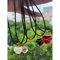 ราคา สร้อยคอหินและคริสตัลธรรมชาติ5ชิ้น เซ็ตสำหรับผู้หญิงจี้หินรูปหัวใจน่ารักสร้อยคอโอปอลสีม่วง (21171039328)