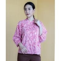 ราคา MINNA เสื้อคอจีนผ่าหน้า แขนพอง ยาว 3 4 W5B737 (19715574282)