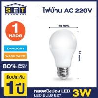 ราคา ชุด 1 หลอด หลอดไฟ LED 3W 5W 7W 9W 12W 14W 16W 18W แสงสีขาว แสงสีวอร์ม หลอดไฟแอลอีดี หลอดปิงปอง ทรงกลมขั้วเกลียว E27 ใช้ไฟบ้าน 220V led (20570317694)