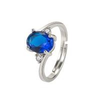 ราคา แหวนเปิดผู้หญิงปรับขนาดได้แหวนหินแฟชั่นบลู (19395038987)