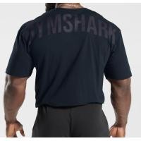 ราคา MASTER BUNNY Spot GYMSHARK POWER mens short sleeved elastic round neck fitness sports sweat suit (20619958133)