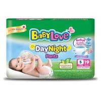 ราคา BabyLove DayNight Pants กางเกงผ้าอ้อมเด็ก เบบี้เลิฟ เดย์ไนท์ แพ้นส์ ไซส์ S จำนวน 19ชิ้น (20996418118)