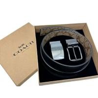 ราคา Coach outlet ของเเท้ เข็มขัดผู้ชาย COACH CUT TO SIZE REVERSIBLE ชุดเซตเข็มขัดและกระเป๋าใส่บัตร COACH C8278 BOXED CARD CASE AND BELT GIFT SET (19759885316)