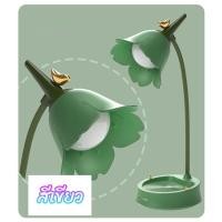 ราคา 3W LED โคมไฟตั้งโต๊ะระบบสัมผัส 3 เกียร์ หรี่แสงได้ พับได้ รูปทรงกลีบดอกไม้ตั้งโต๊ะ ไฟตั้งโต๊ะ GL362 (20409918343)