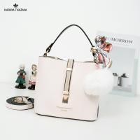 ราคา NEW พร้อมส่ง กระเป๋าสะพาย Karaya mini ทรงไซร์กะทัดรัดจุของได้เยอะ แถมผ้าโบว์และปอม (17439814220)