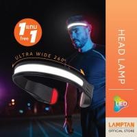 ราคา 1แถม1 LAMPTAN ไฟฉายคาดศรีษะ LED HEAD LAMP ULTAR WIDE 260 ํ 25W แสงสีขาว (19977824899)