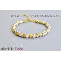 ราคา สร้อยข้อมือ สร้อยข้อมือชุบทองแท้ 100 เศษทองคำแท้ สร้อยหุ้มทอง ชุบทอง 24K ไม่ลอก ไม่ดำ (20364999220)