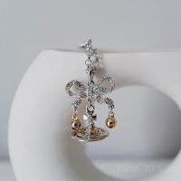 ราคา Vivienne Westwood NANASPACE Vivi ชุดสร้อยคอลูกบอลสไตล์โบว์สีทองและสีเงินสร้อยคล้องคอ (19309025939)