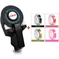 ราคา พร้อมเทป4เส้น เครื่องพิมพ์พกพาขนาดเล็กสำหรับ MOTEX E101 Labeller ชุดเทปลายนูน3D 9มม สำหรับ DYMO 12965 1880เครื่องพิมพ์ดีด (12100417184)