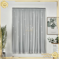 ราคา ม่านทึบแสง ผ้าม่าน ม่านโปร่งแสง ผ้าม่าน 2 ชั้น ผ้าม่านกันแสง ผ้าม่านหน้าต่าง ม่านหน้าต่าง ผ้าม่านทึบแสง ผ้าม่านสำเร็จรูป ลายดาว (10579014126)