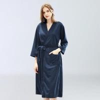 ราคา Women Clothing Spring summer and autumn waffle bathrobes womens thin bathrobes absorbent and quick drying pajamas womens home clothes couple nightgowns (4997022878)