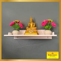 ราคา หิ้งพระหัวเหลี่ยมแบบแขวนติดผนัง สีขาว หิ้งพระติดผนัง หิ้งพระ (17431208686)