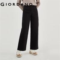 ราคา GIORDANO Women Pants Big Pockets Simpple Solid Color Pants 100 Cotton Wide Leg Ankle Length Fashion Casual Pants 05423670 (19952544697)