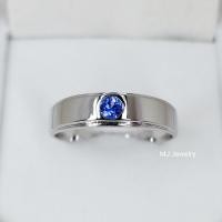 ราคา แหวนชาย ทรงปลอกมีด พลอยแท้ แหวนเงินแท้ 925 จิวเวลรี่จากจันทบุรี (20569946360)