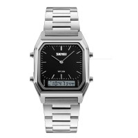 ราคา ส่งจากประเทศไทย นาฬิกาข้อมือ แบรนด์ SKMEI 1220 นาฬิกา ผู้หญิง นาฬิกาข้อมือผู้หญิง นาฬิกาผู้ชาย นาฬิกาข้อมือดิจิตอล แฟชั่น สายแตนเลส แสดงผล 2 ระบบ กันน้ำ มีบริการเก็บเงินปลายทาง (937118659)