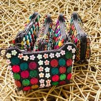 ราคา กระเป๋ากะลา ทำจากกะลามะพร้าว กระเป๋าสะพายถักลายแต่งประดับด้วยลูกปัด (11719209721)