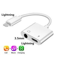 ราคา 2 in 1 อะแดปเตอร์เสียง สำหรับ iPhone 11 12 13 14 Pro Max x XS Aux Jack ชุดหูฟัง 3 5 มม ถึงหูฟัง แยกสายชาร์จหูฟัง (18688796987)