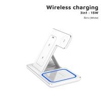 ราคา iMI แท่นชาร์จไร้สาย 3 in 1 แท่นชาร์จหูฟังไร้สาย Wireless Charging 15W Fast Charge ที่ชาร์จตั้งโต๊ะ เครื่องชาร์จไร้สาย (21205305091)