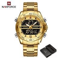 ราคา NAVIFORCE Watch for Men Top Brand Leisure Clock Dual Display Waterproof Led Luminous Sport Watch Man 9195 (16872514121)