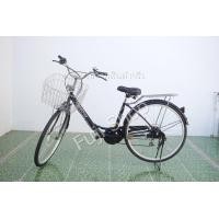 ราคา จักรยานแม่บ้านญี่ปุ่น ล้อ 26 นิ้ว มีเกียร์ สีดำ จักรยานมือสอง (21083907291)