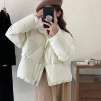 ราคา แจ็คเก็ตขอบเฟอร์ฤดูหนาวเสื้อโค้ทสีดำอบอุ่นรุ่นพื้นฐานสำหรับผู้หญิงเสื้อคลุมขนเป็ดบุนวมลำลองสำหรับฤดูใบไม้ร่วง (19610370826)