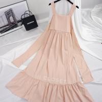 ราคา ชุดเดรส lll Freesize lll PE057 สายเดี่ยว มีโบว์ผูกหลัง แต่งดีเทลระบายที่ชายกระโปรง ผ้าไหมอิตาลี (7982353967)