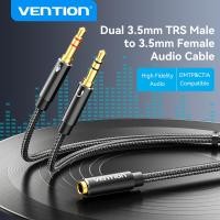 ราคา Vention สายแปลงช่องหูฟัง 3 5mm เป็น 2ช่อง rca ตัวเมีย สายแจ็คแยกหูฟัง แข็งแรงทนทาน สำหรับComputer 3 5mm Female to 2 Male 3 5mm Mic Y Splitter Headset to PC Adapter (20250395311)